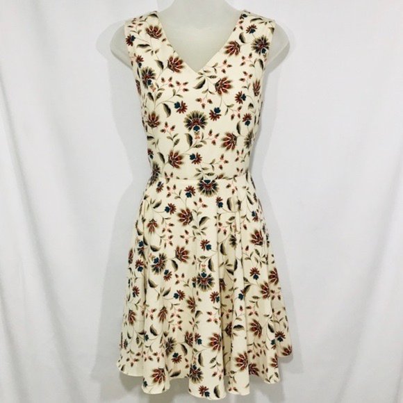 LA Soul Dresses & Skirts - LA Soul Floral Print Ivory A-Line Dress